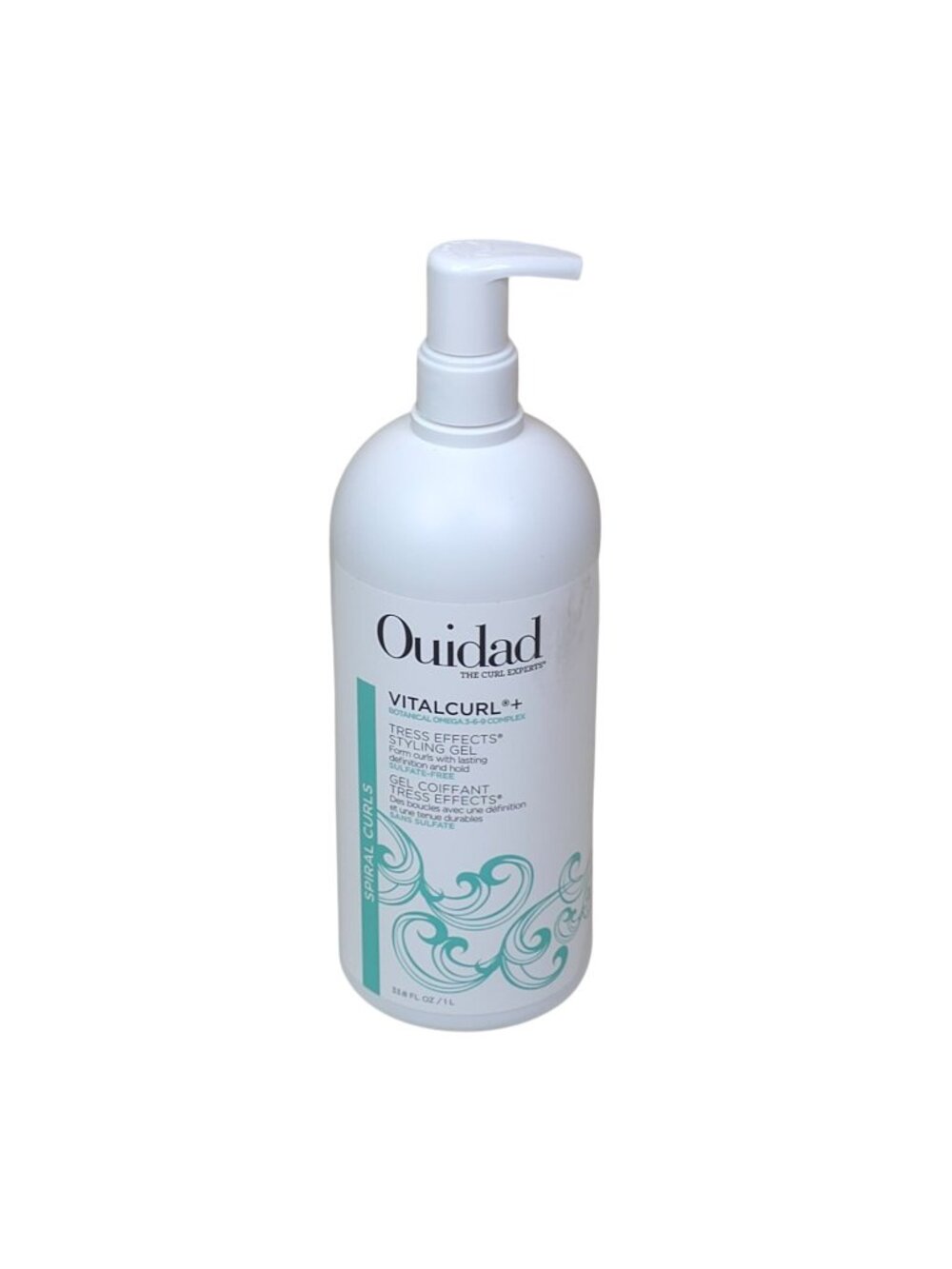 Ouidad VitalCurl+ Tress Effects Styling Gel 33.8 Oz Sulfate-Free For Curly Hair